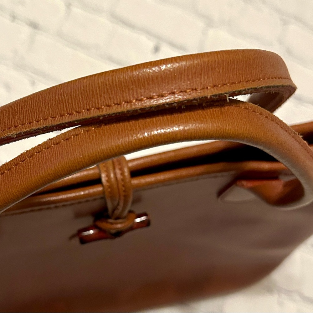 Longchamp Brown Leather Roseau Bag - Bamboo Front Clasp - Picture 3 of 14